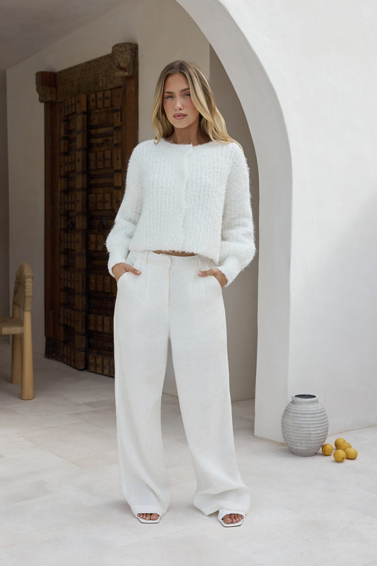 Ice Queen Knit Cardigan White