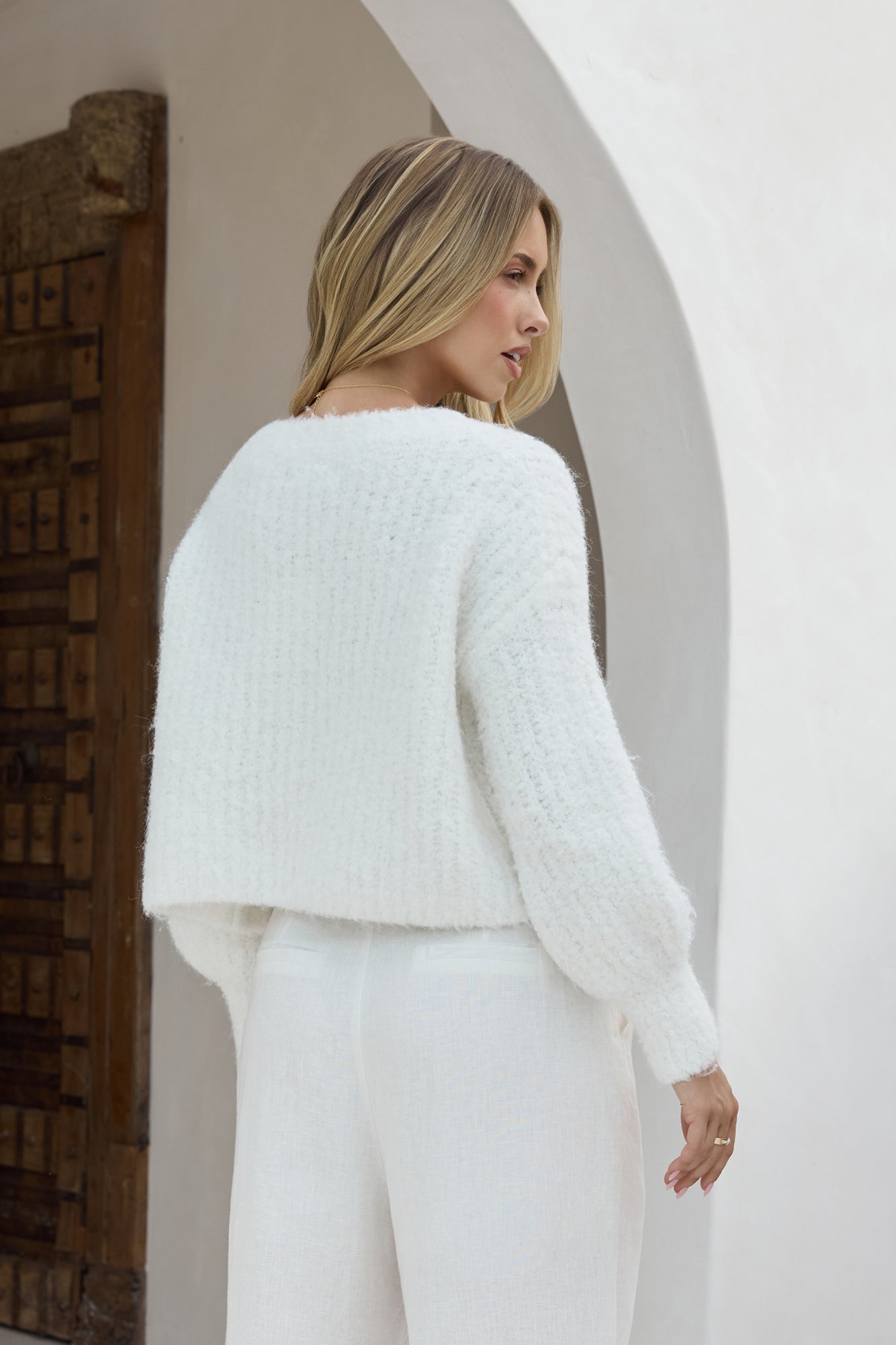 Ice Queen Knit Cardigan White