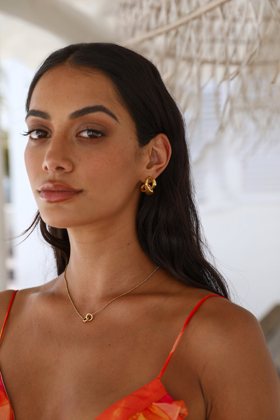 18k gold plated Caught In Destiny Necklace