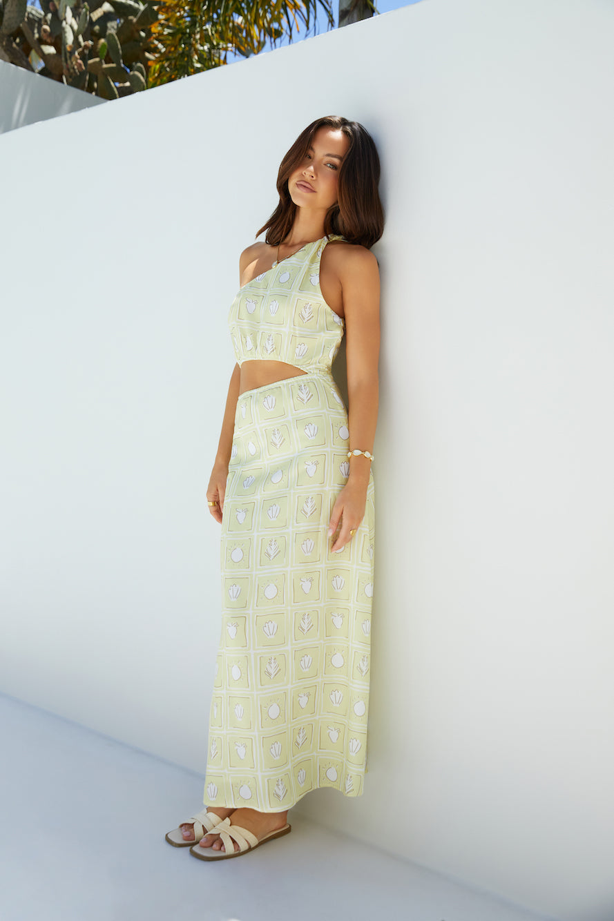 Golden Tides Midi Dress Yellow