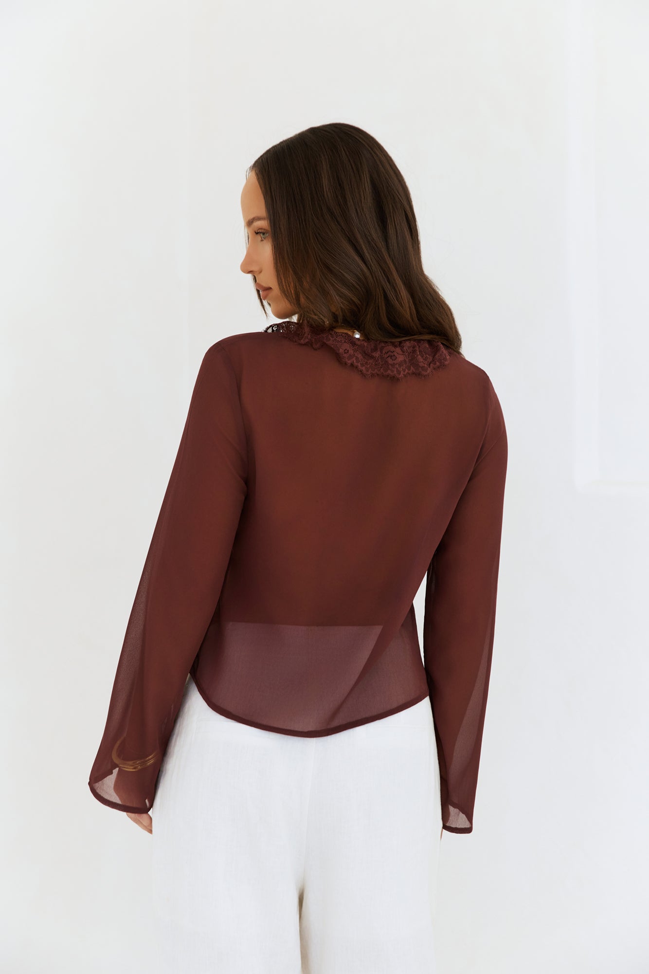 Stroke Of Luck Long Sleeve Top Brown