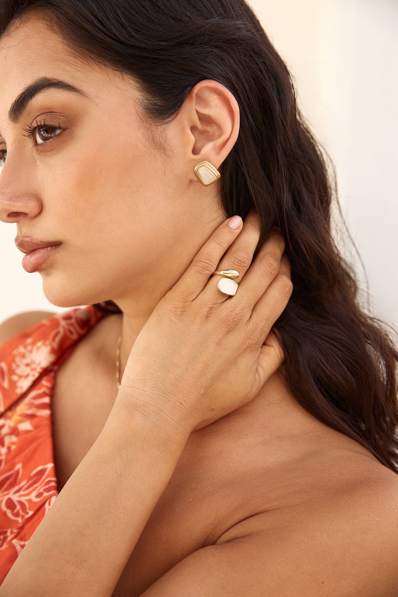 14k Gold Plated Wander Far Earrings Gold