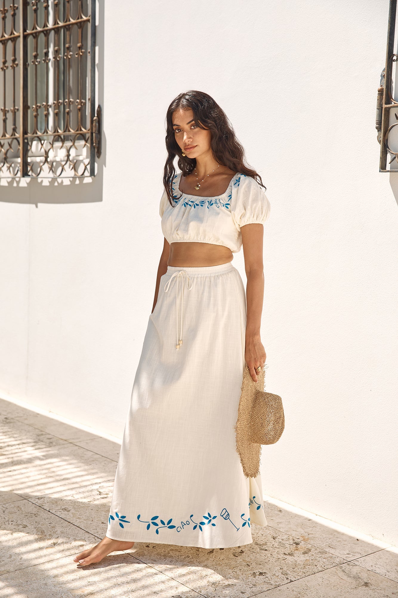 Ciao Bella Crop Top Beige