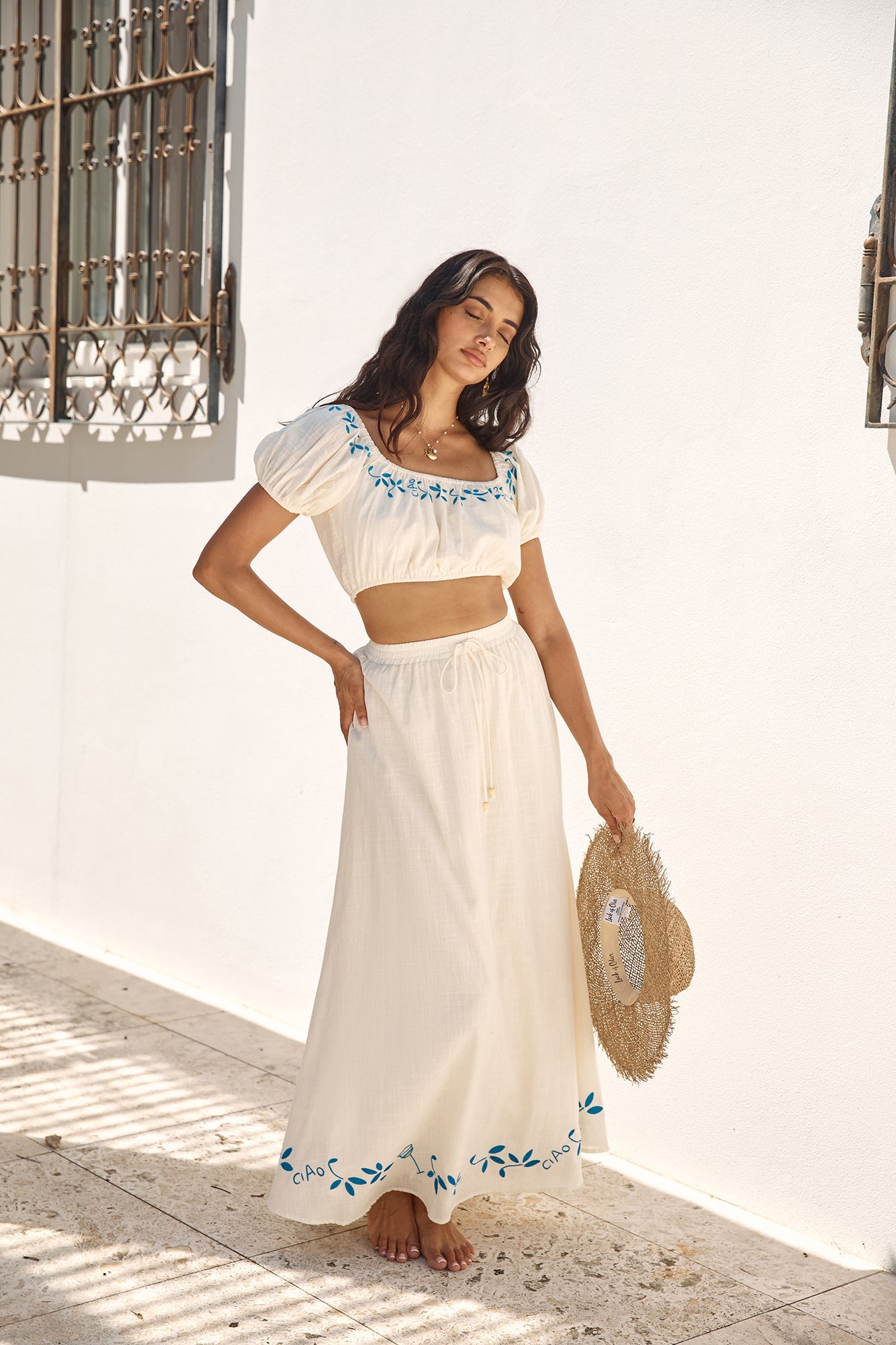 Ciao Bella Crop Top Beige