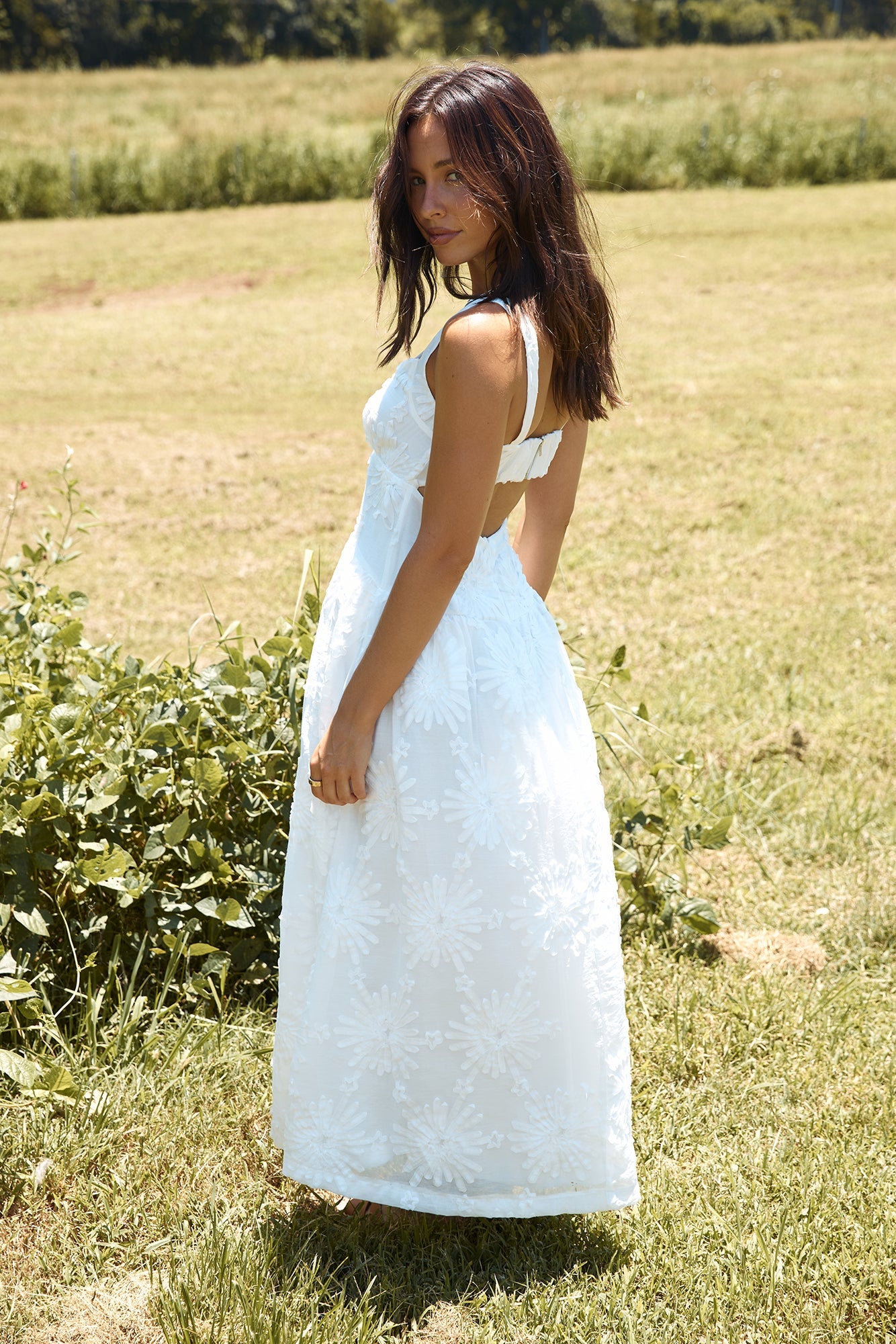 Porcelain Princess Maxi Dress White