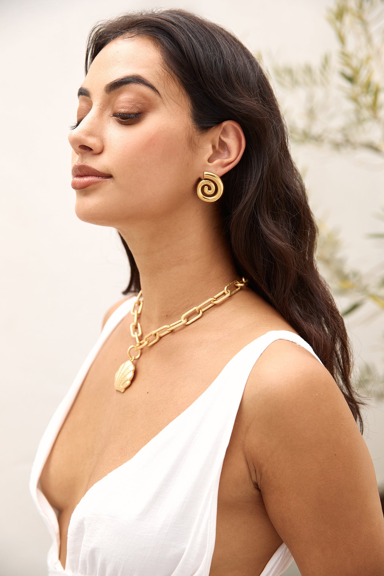 18k Gold Plated Around Cities Earrings Gold