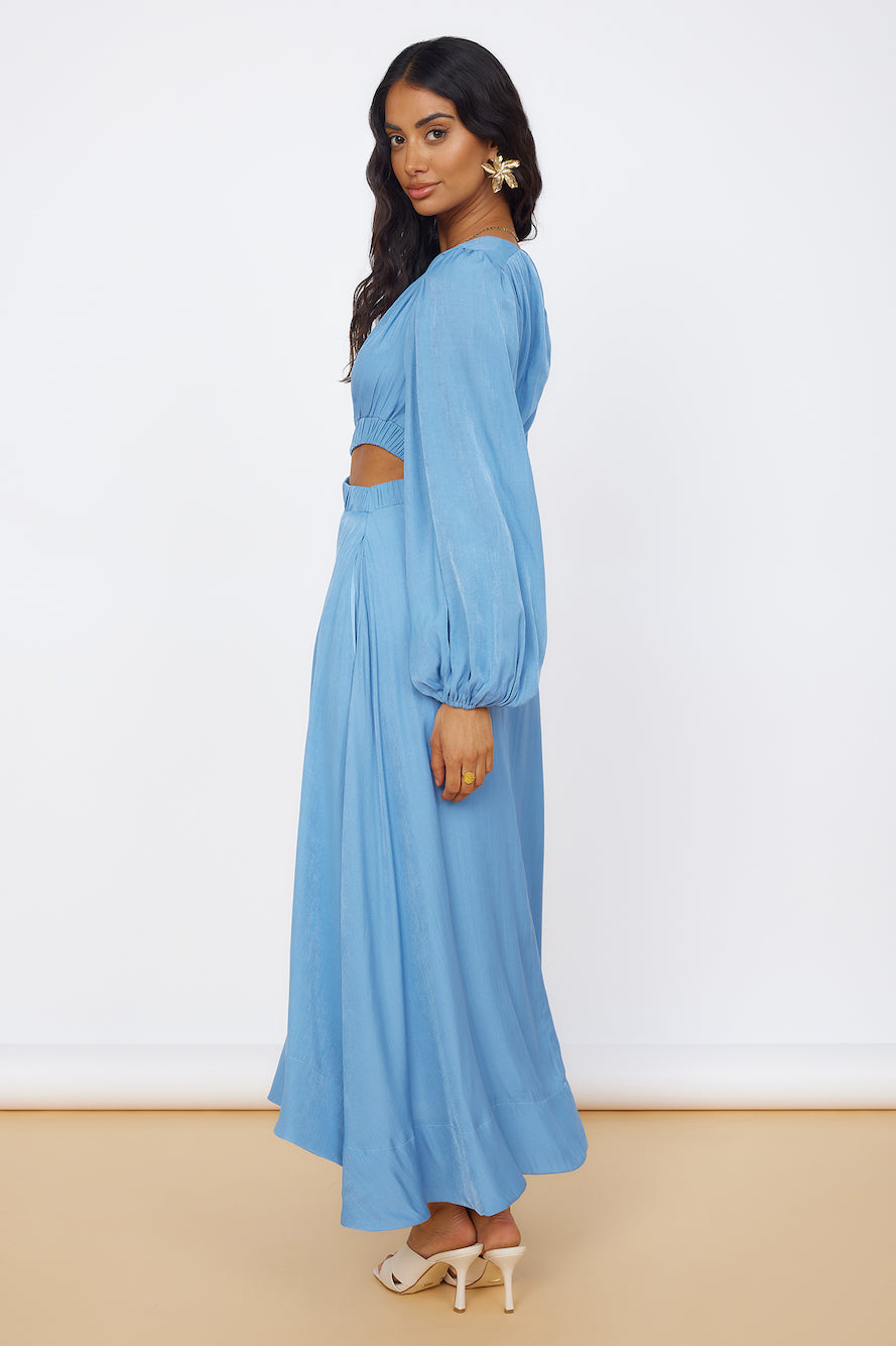 Up All Night Maxi Dress Blue