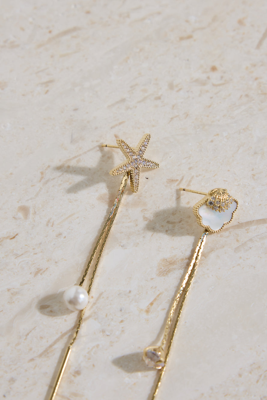 18K Gold Plated Endless Shore Earrings Gold