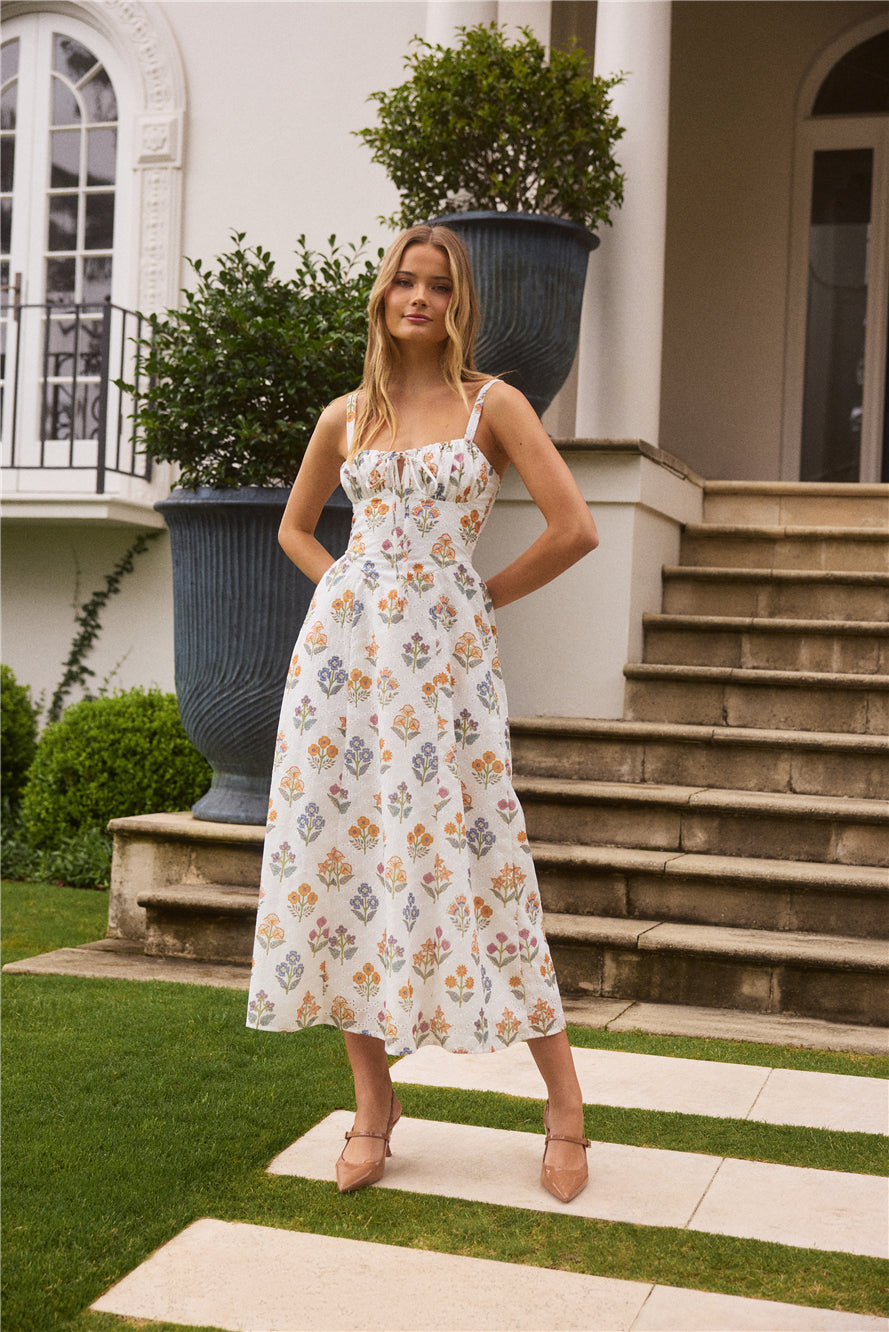 Sunlit Petal Maxi Dress Print