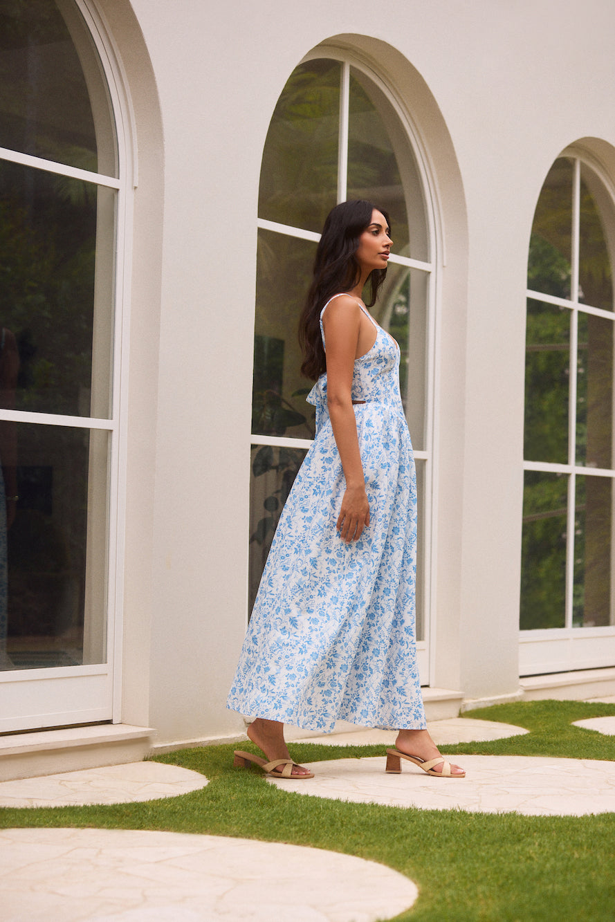 Painted Skies Maxi Dress Blue