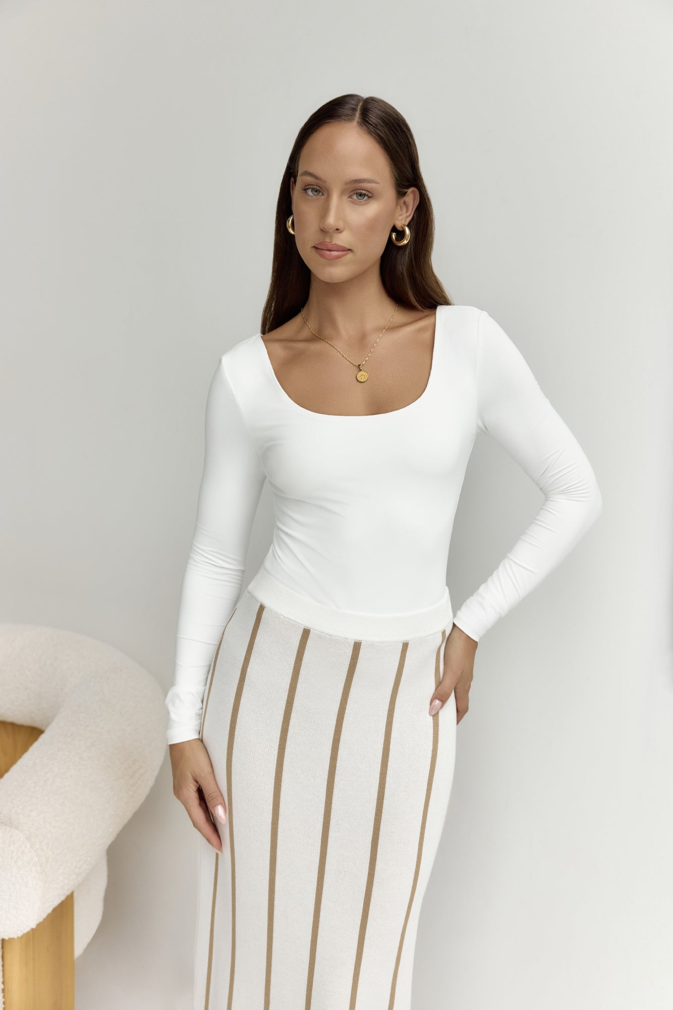 BASE Second Skin Long Sleeve Bodysuit White