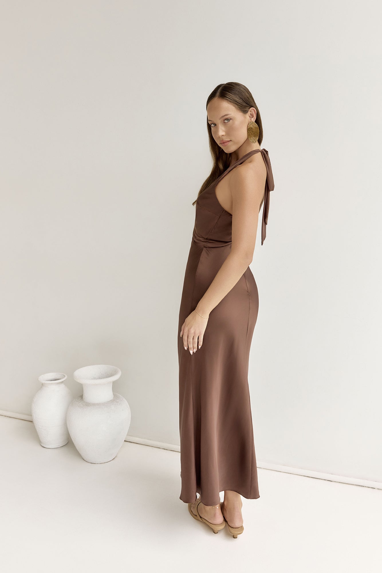 To The Dreamers Maxi Dress Brown