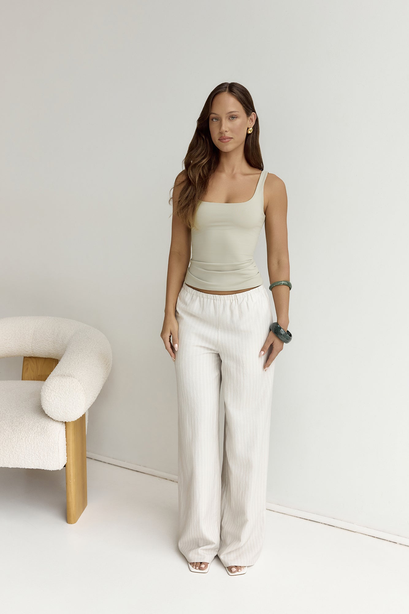 BASE Everyday Staple Singlet Top Sage