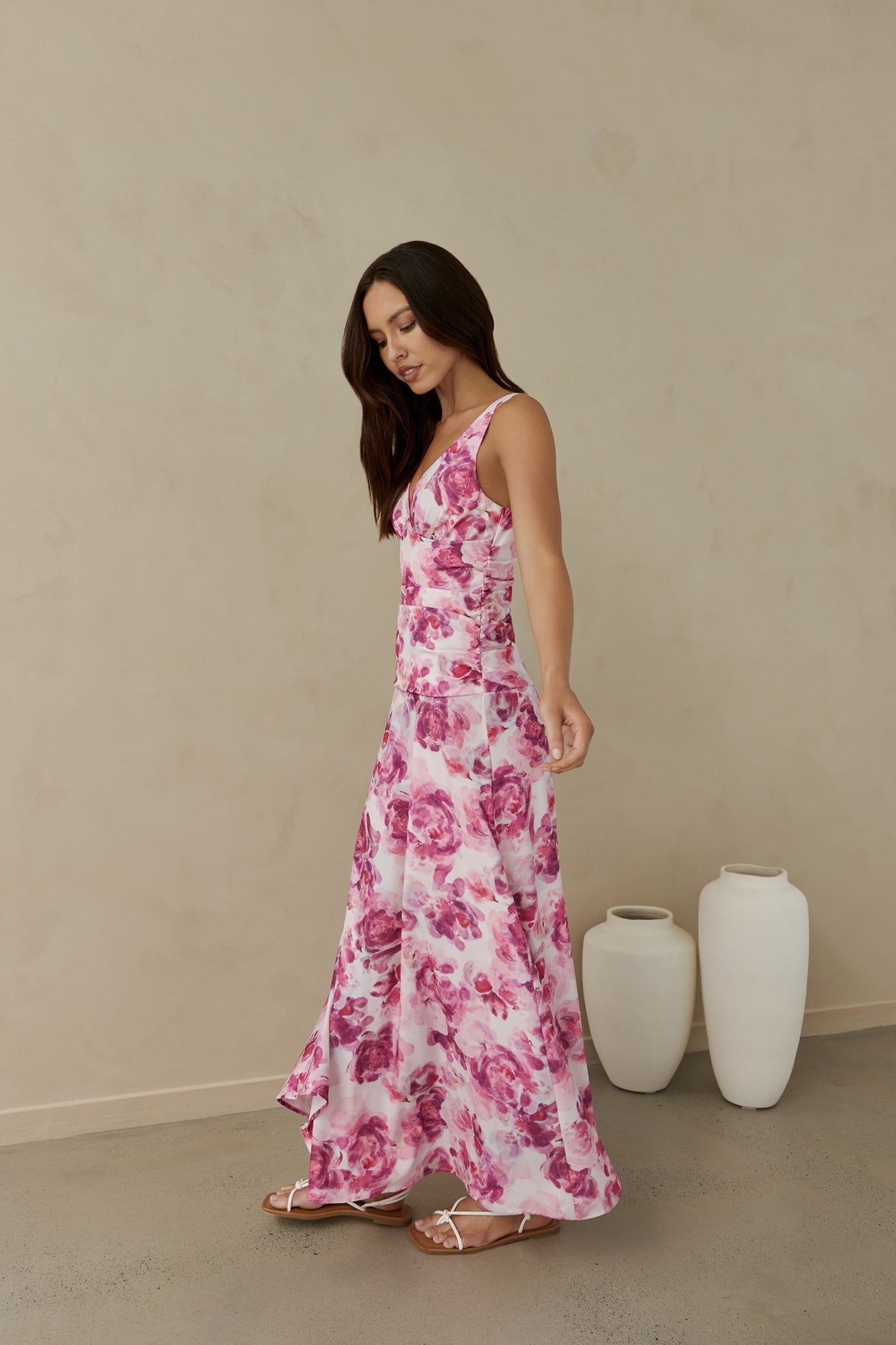 Sunset Palette Maxi Dress Pink