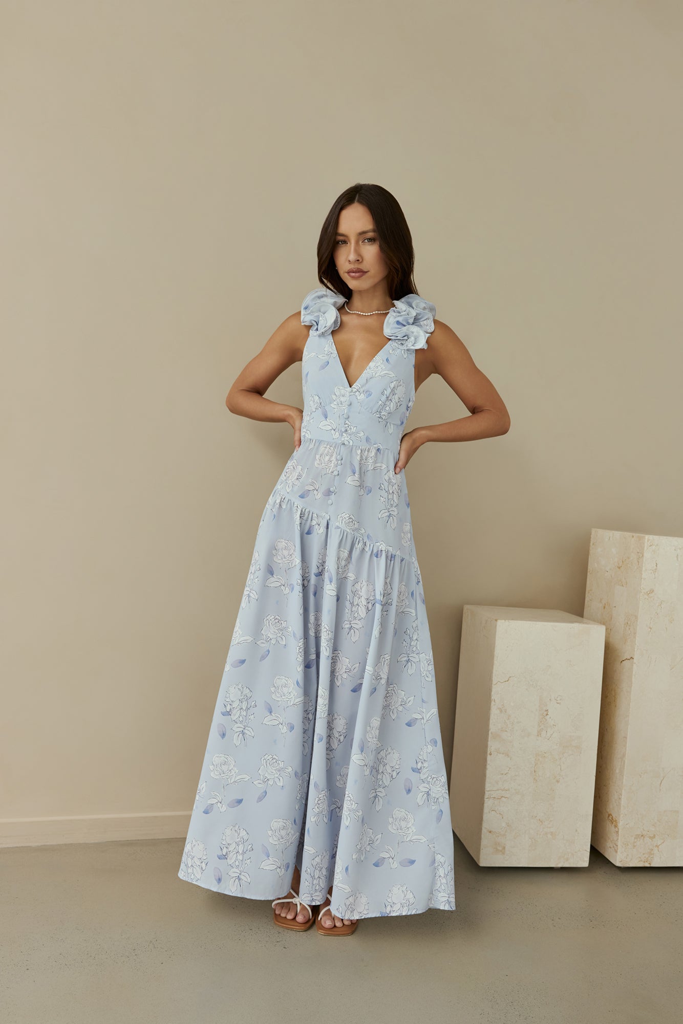 Pretty Smile Maxi Dress Blue