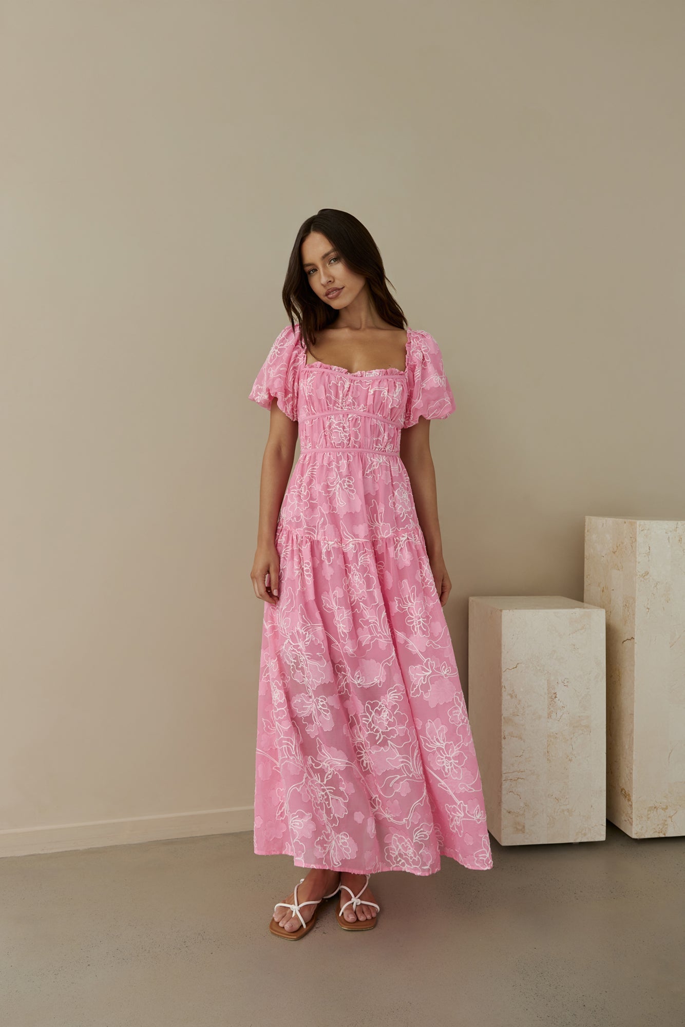 Step By Step Maxi Dress Pink