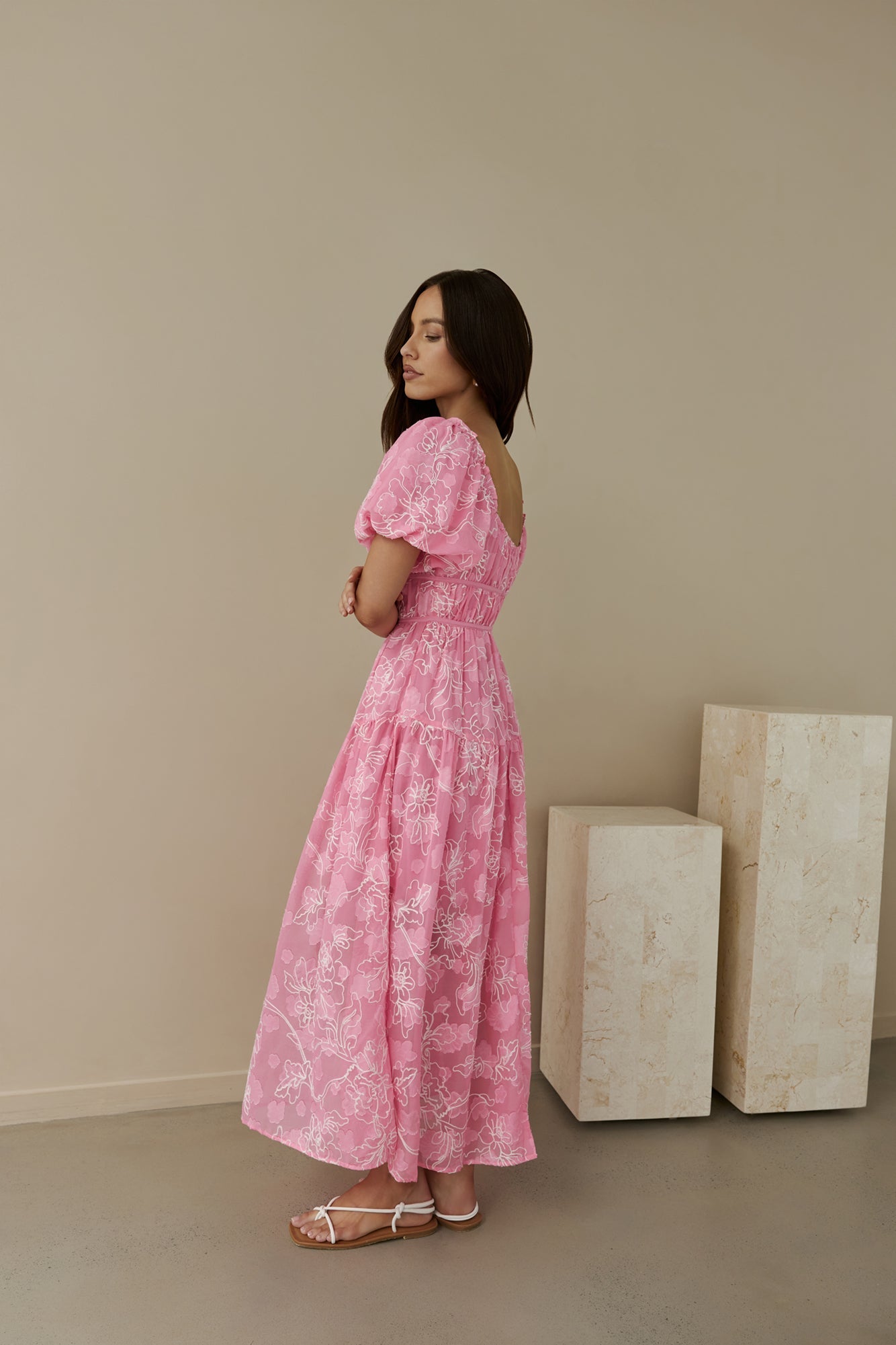 Step By Step Maxi Dress Pink