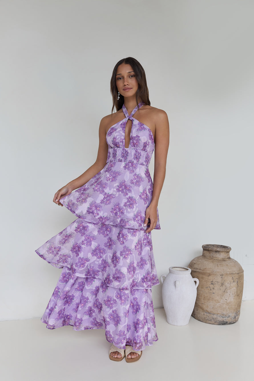 Lover And Dreamer Halter Maxi Dress Lilac