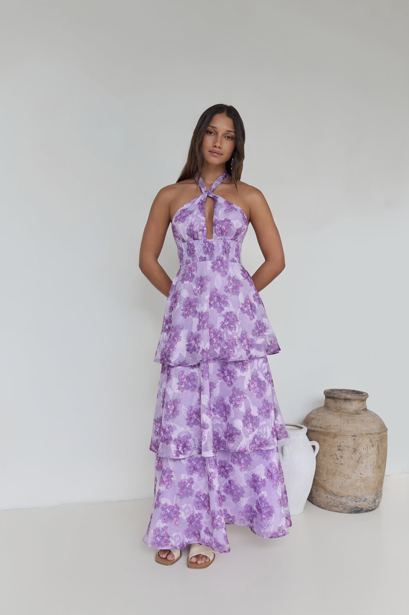 Lover And Dreamer Halter Maxi Dress Lilac