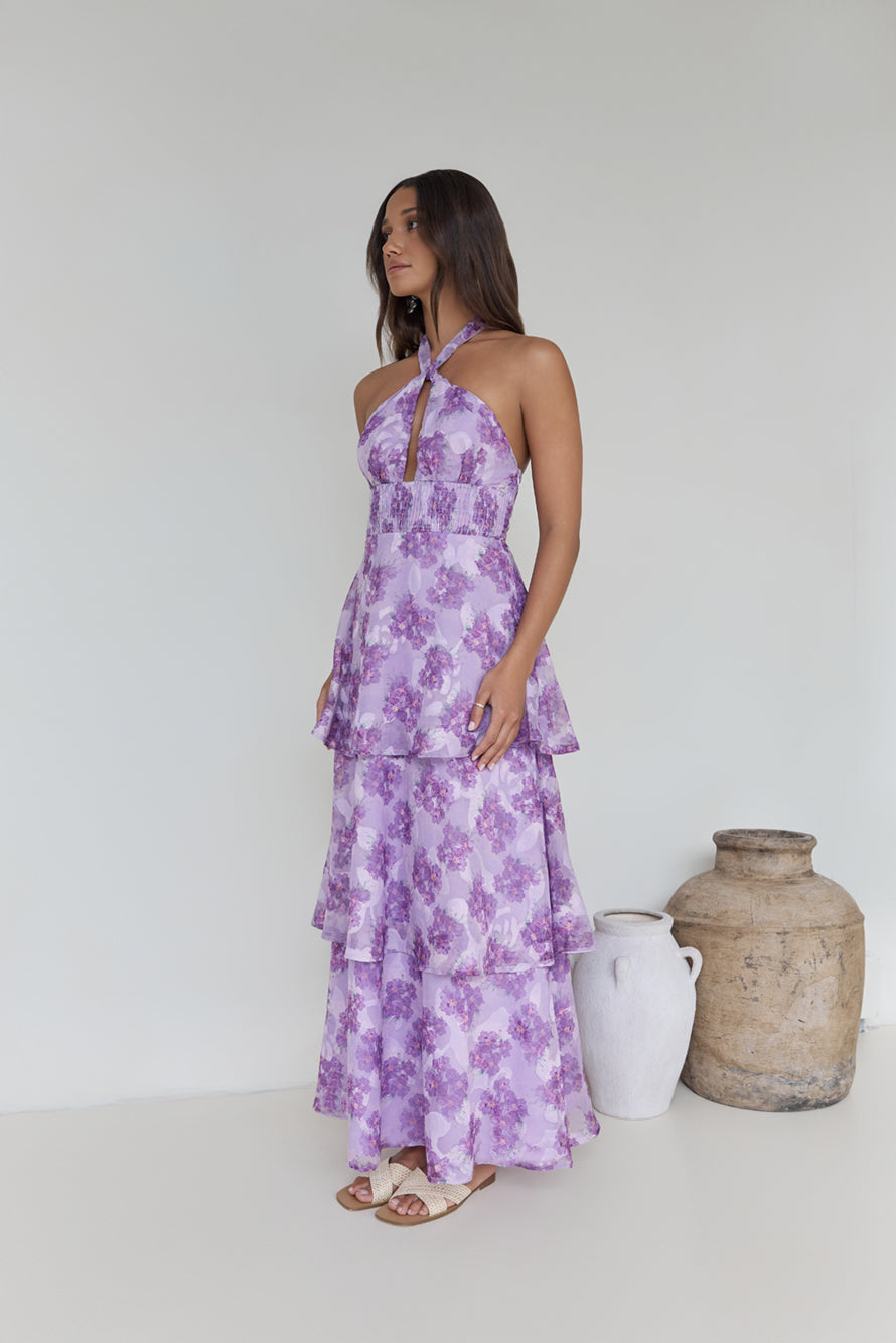 Lover And Dreamer Halter Maxi Dress Lilac