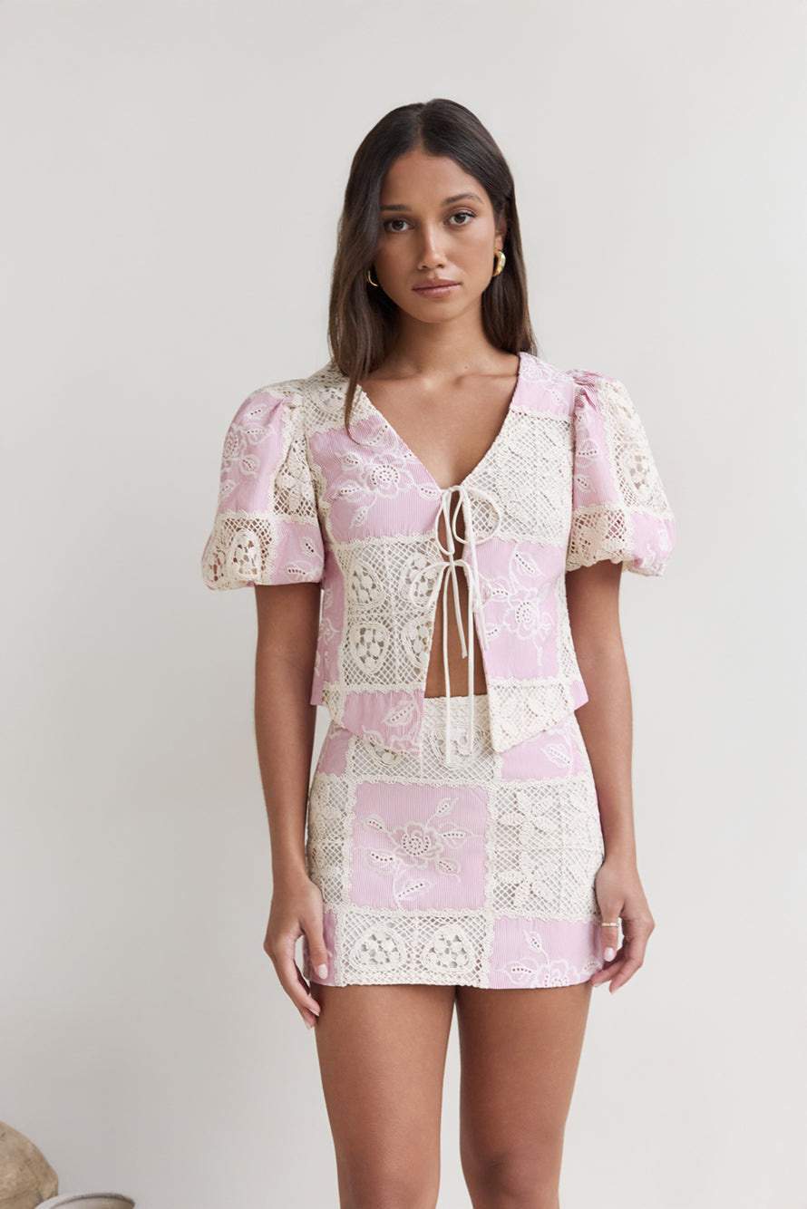 Dreaming Higher Mini Skirt Pink