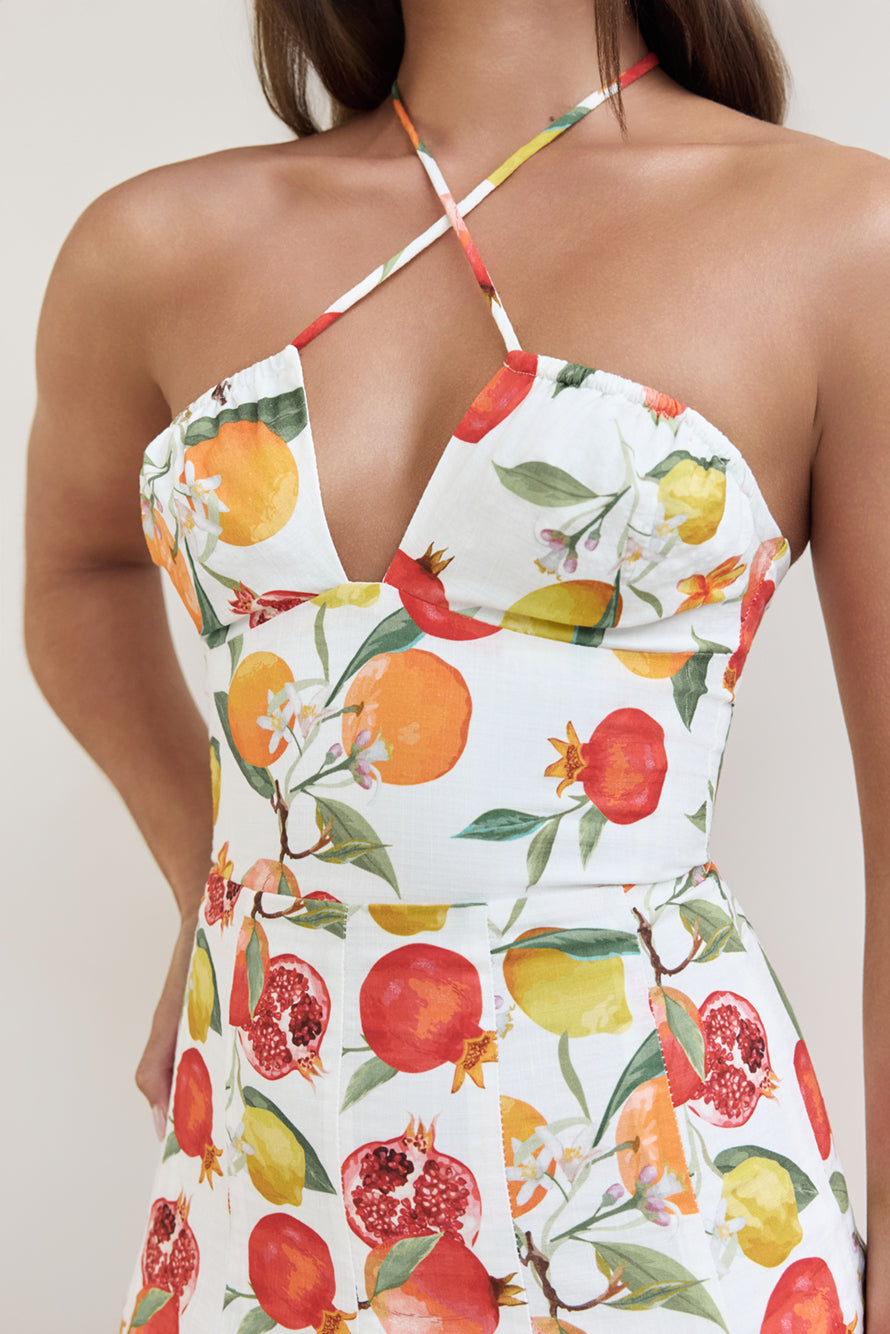 Fruits Of Summer Mini Dress Print