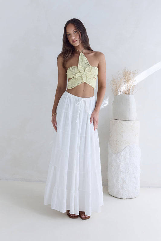 Monte Carlo Muse Knit Halter Top Yellow