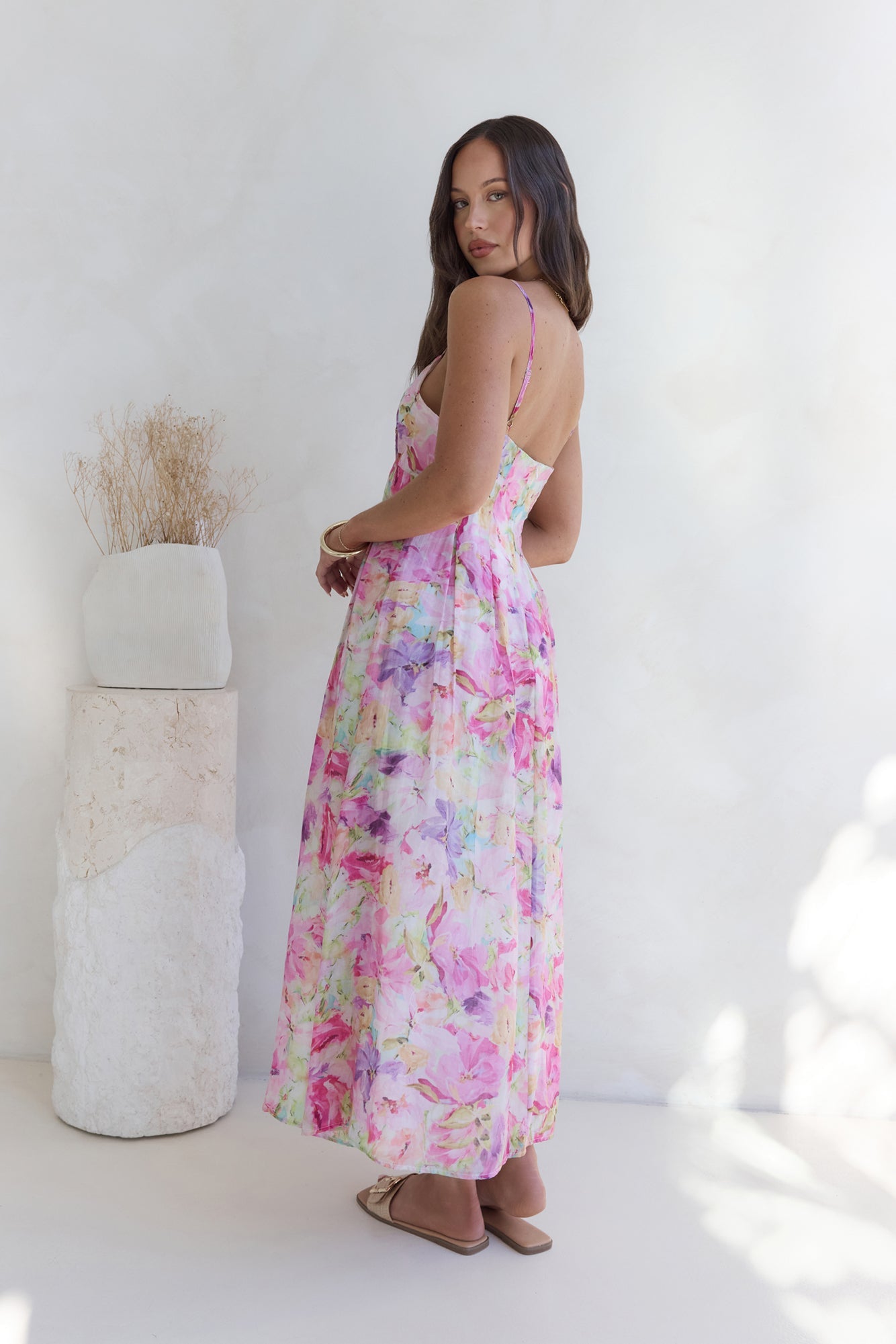 Tides Of Colour Midi Dress Print