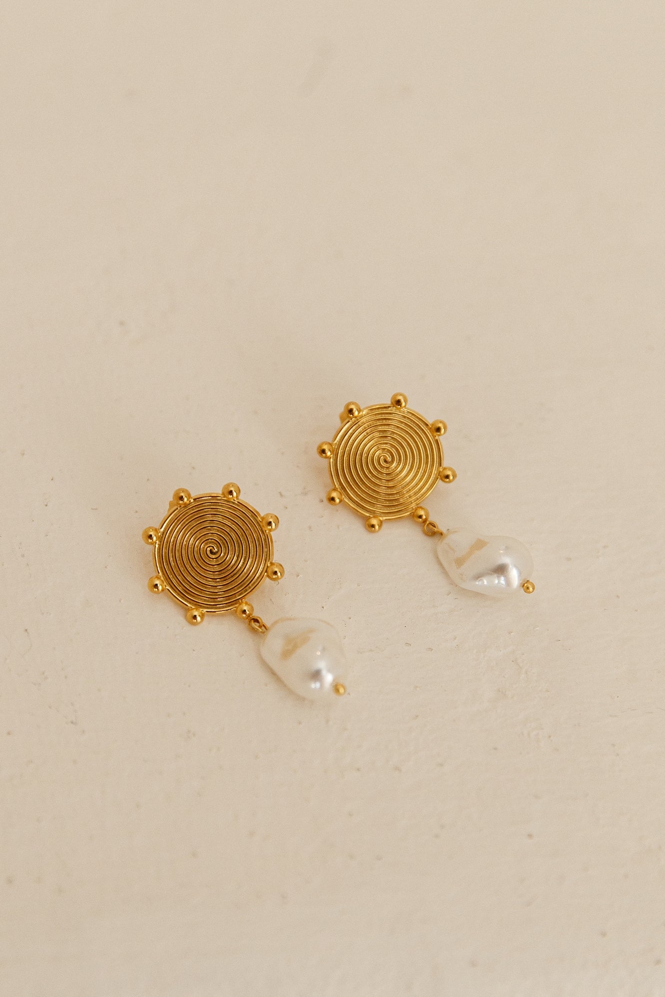 18K Gold Plated Solar Love Earrings Gold