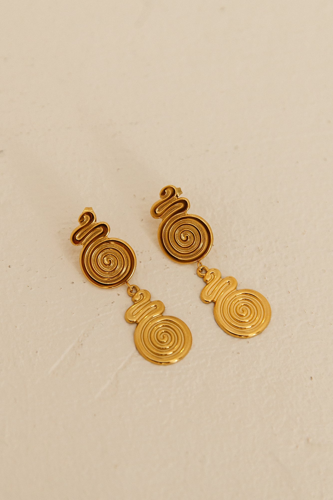 18K Gold Plated Around The World Earrings Gold