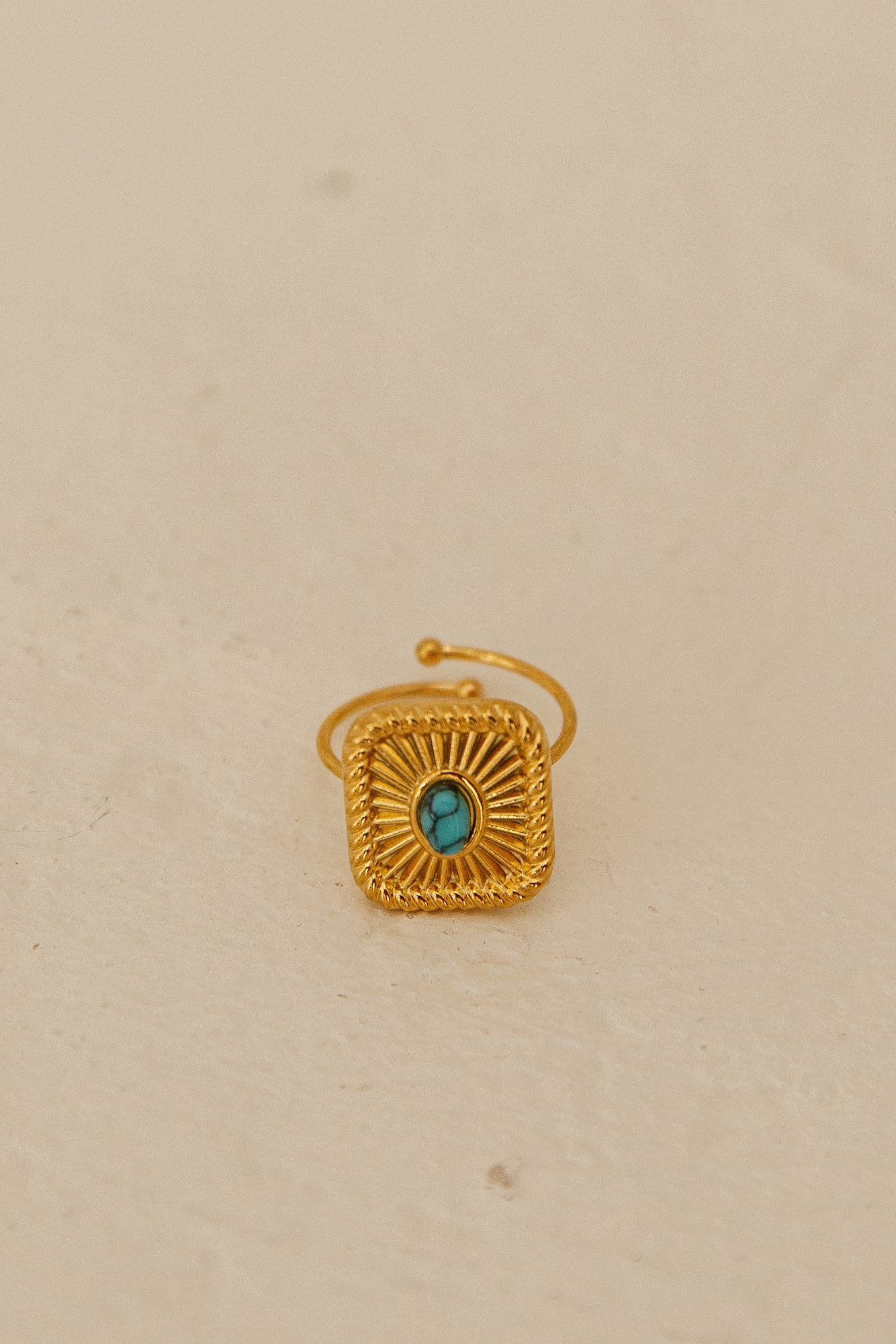 18k Gold Plated Secret Gems Ring Gold