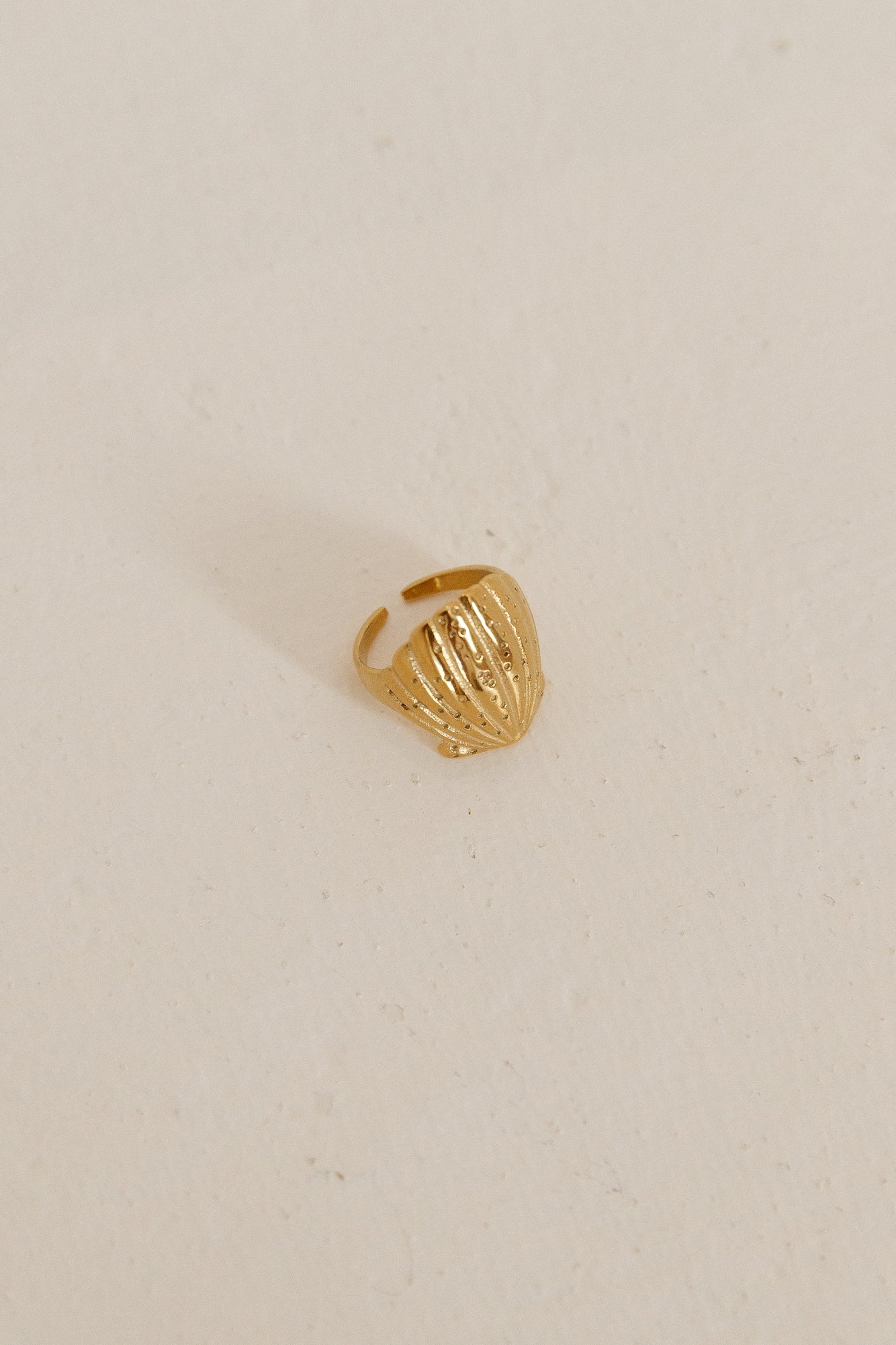 18K Gold Plated Shimmering Treasure Ring Gold