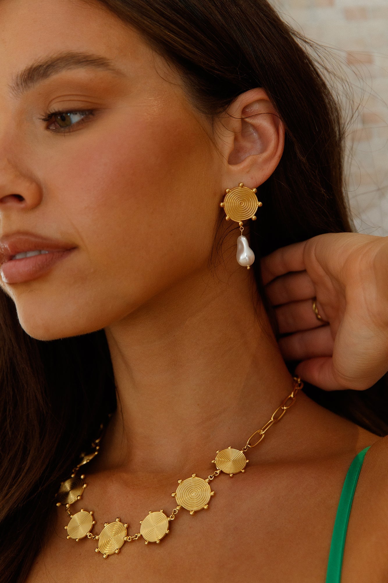 18K Gold Plated Solar Love Earrings Gold