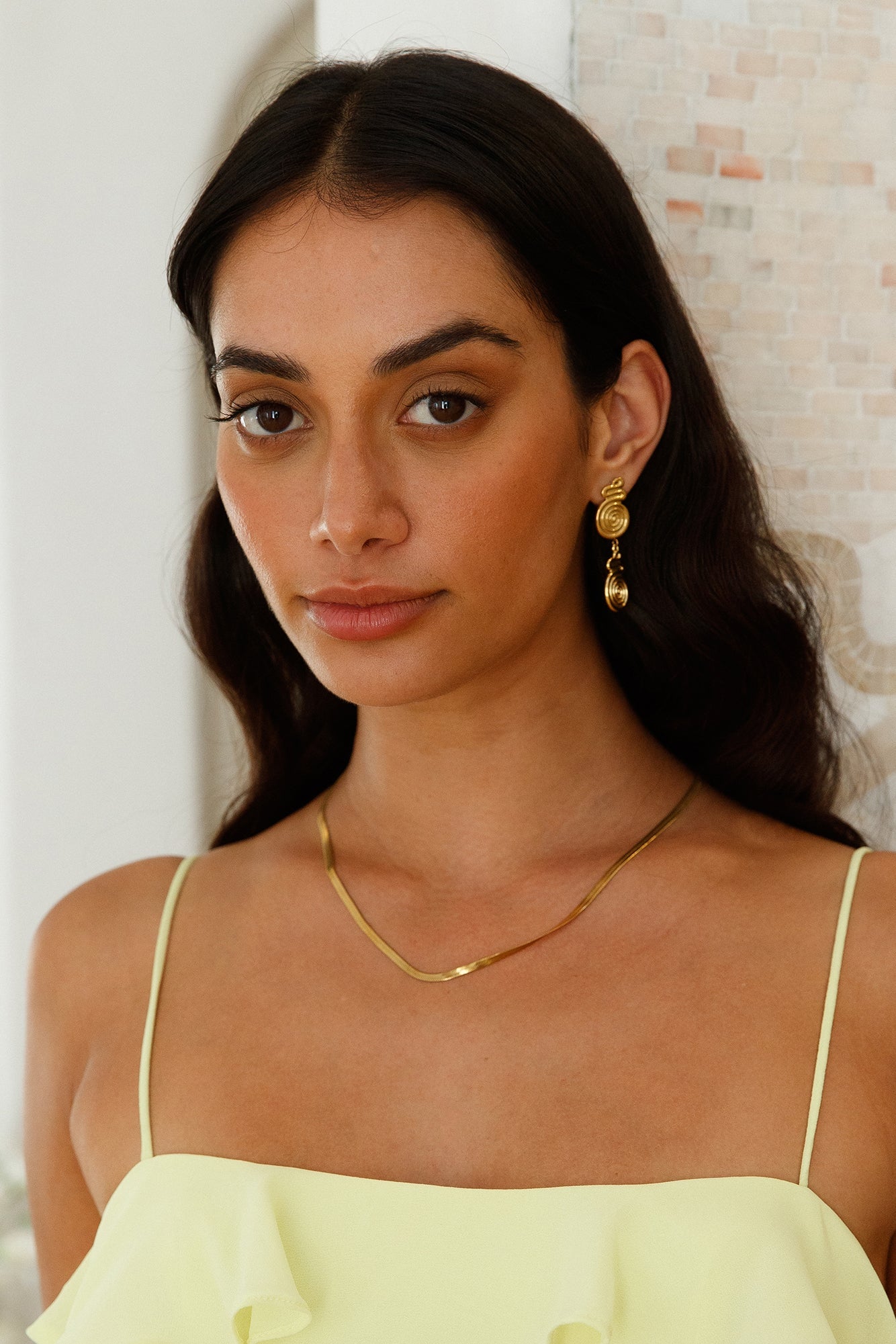 18k Gold Plated Sleek Snake Necklace Gold