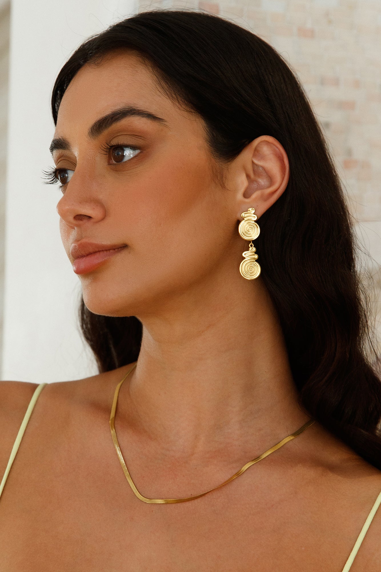 18K Gold Plated Around The World Earrings Gold