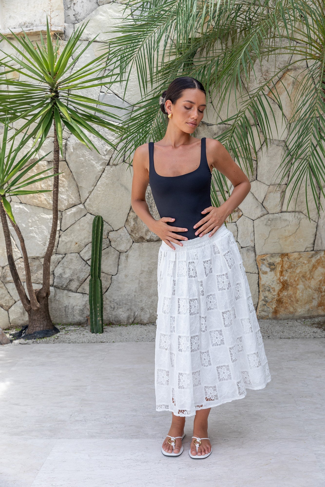BASE Everyday Staple Singlet Top Black