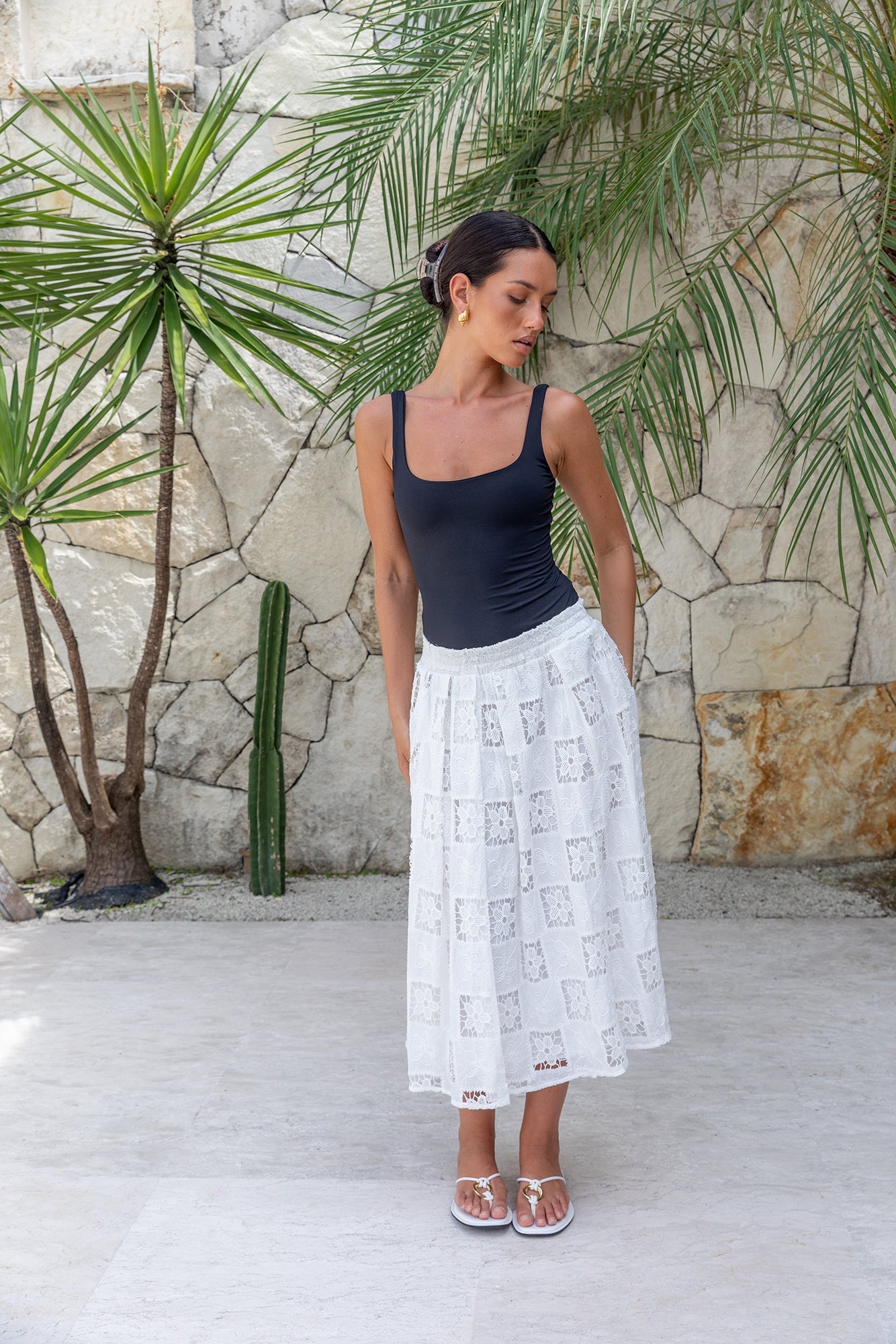 BASE Everyday Staple Singlet Top Black