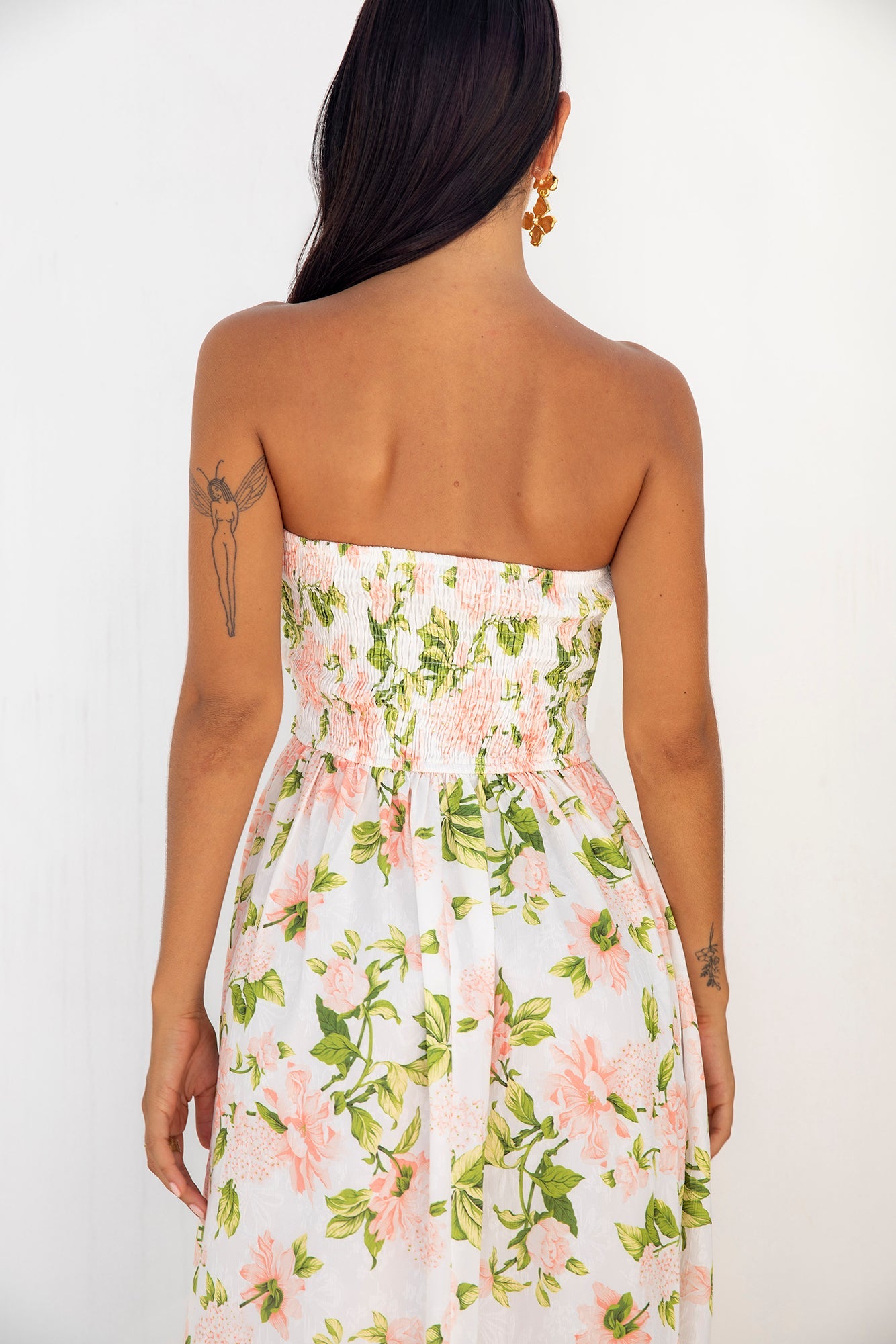 FORTUNATE ONE Bellissima Strapless Maxi Dress Pink