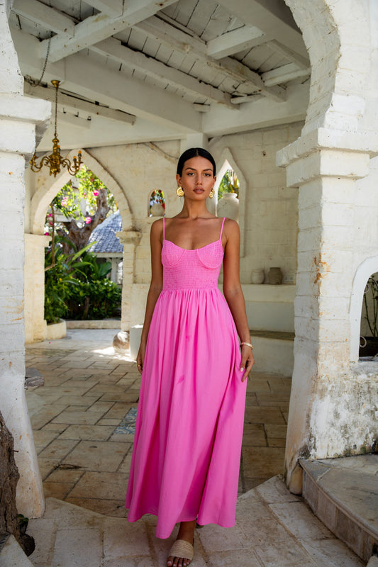 FORTUNATE ONE Blushing Lovers Maxi Dress Pink