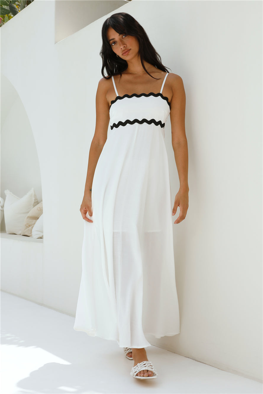 Blowing Away Maxi Dress White