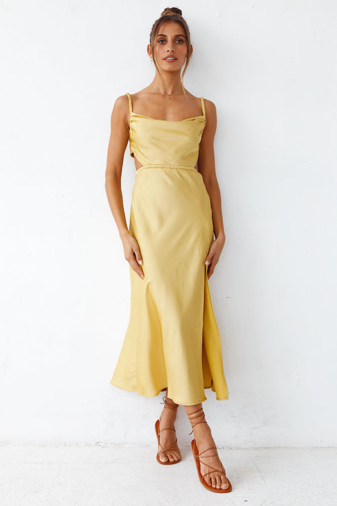 Burning Stars Maxi Dress Yellow