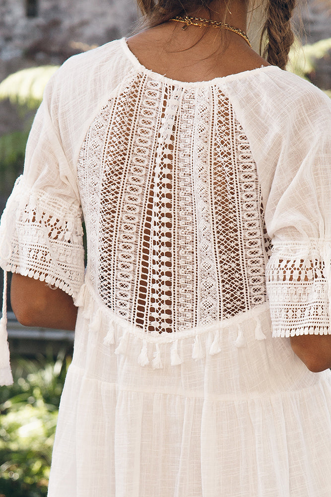 Wave After Wave Dress White