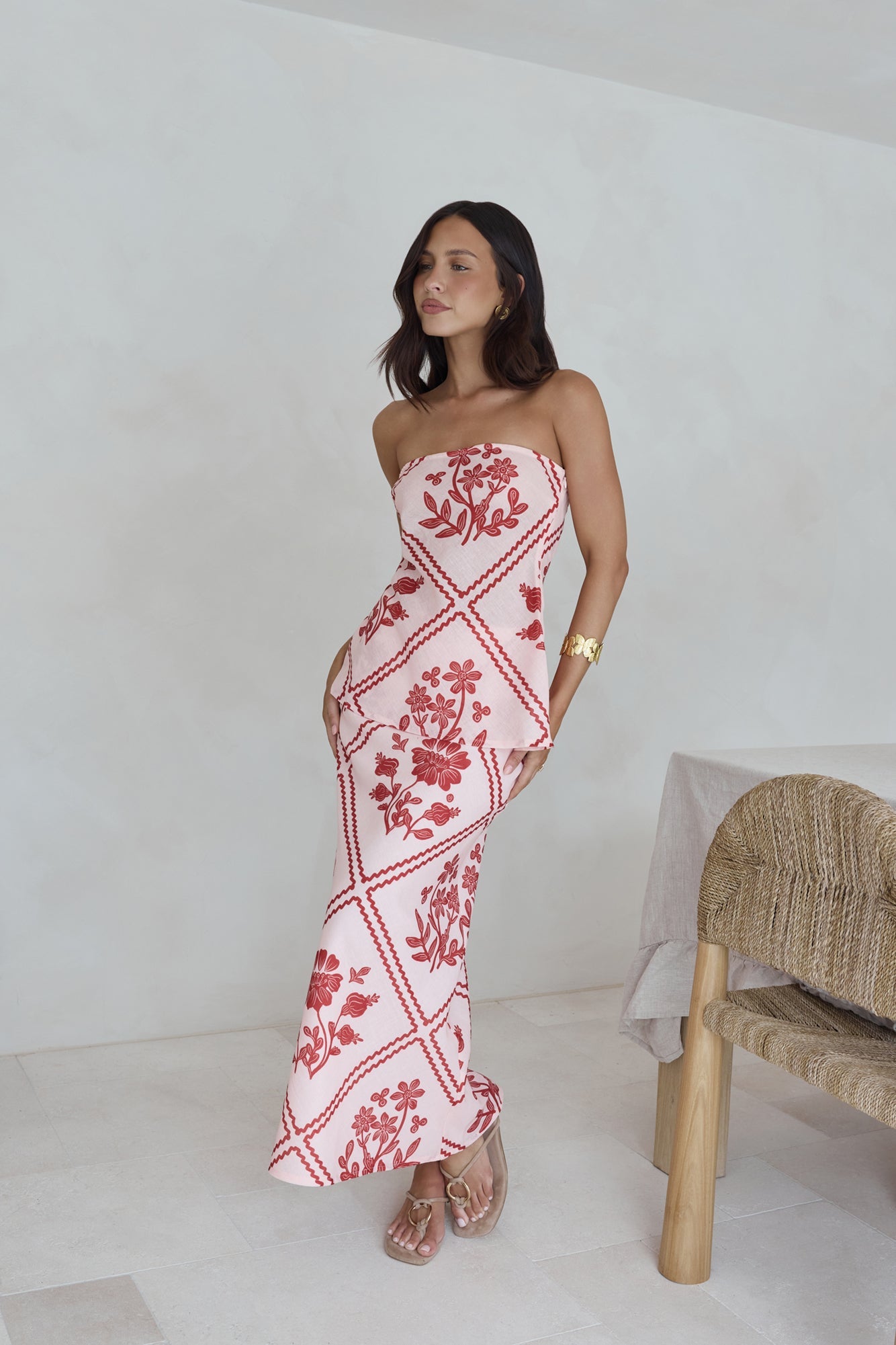 Minimale Maxi Skirt Red