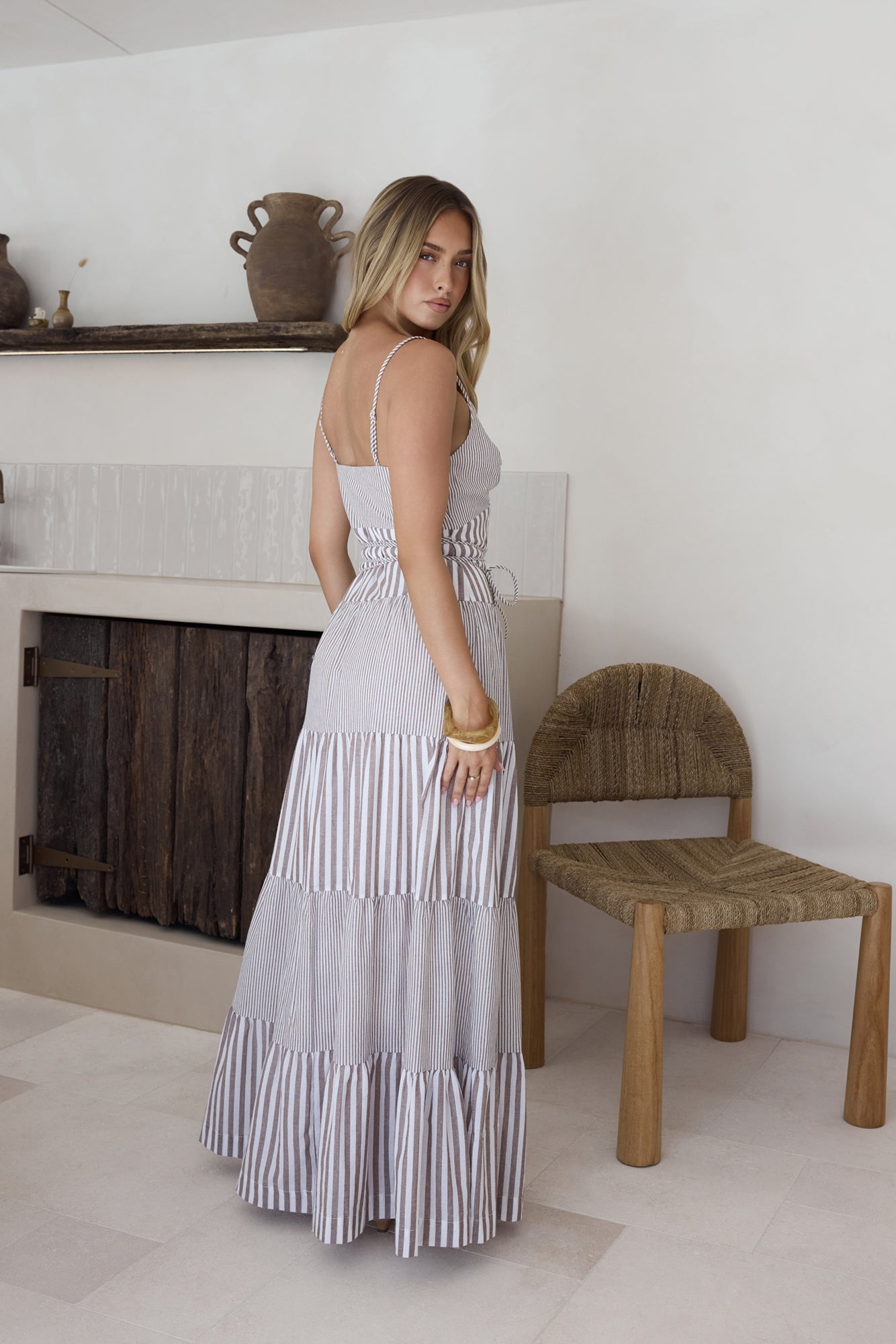 Picnic Season Maxi Dress Beige