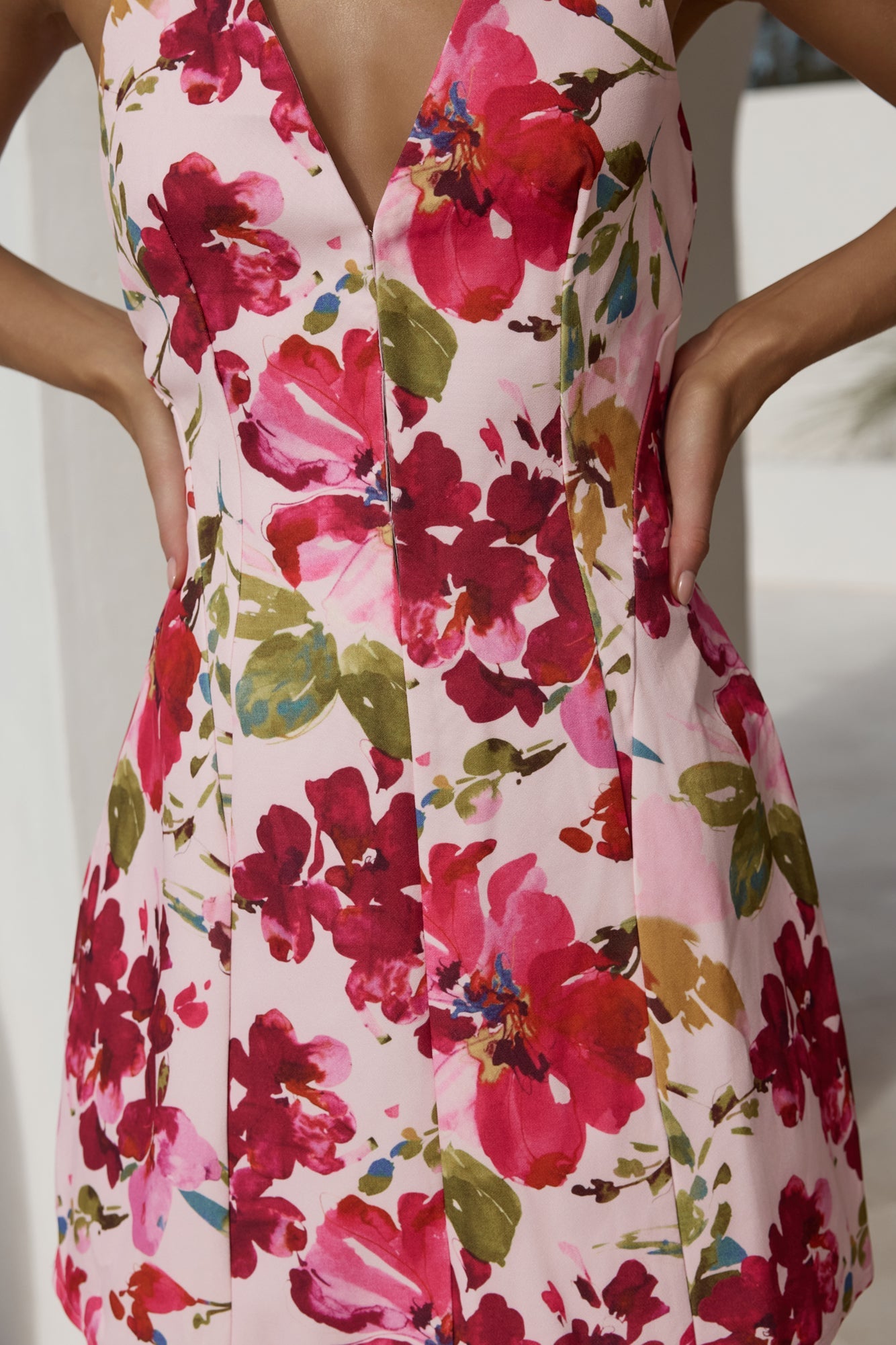 Curated Cool Halter Mini Dress Multi