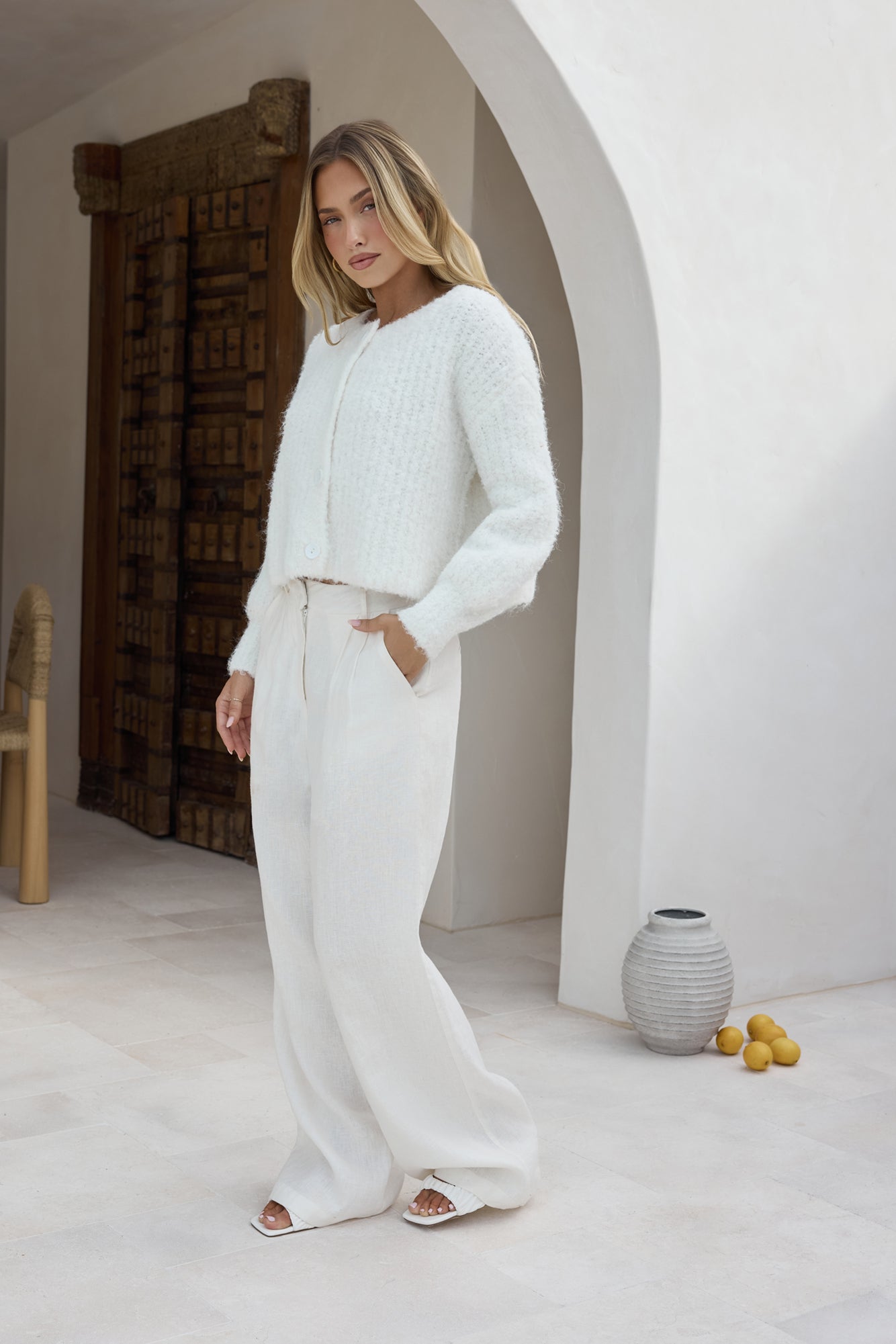 Ice Queen Knit Cardigan White