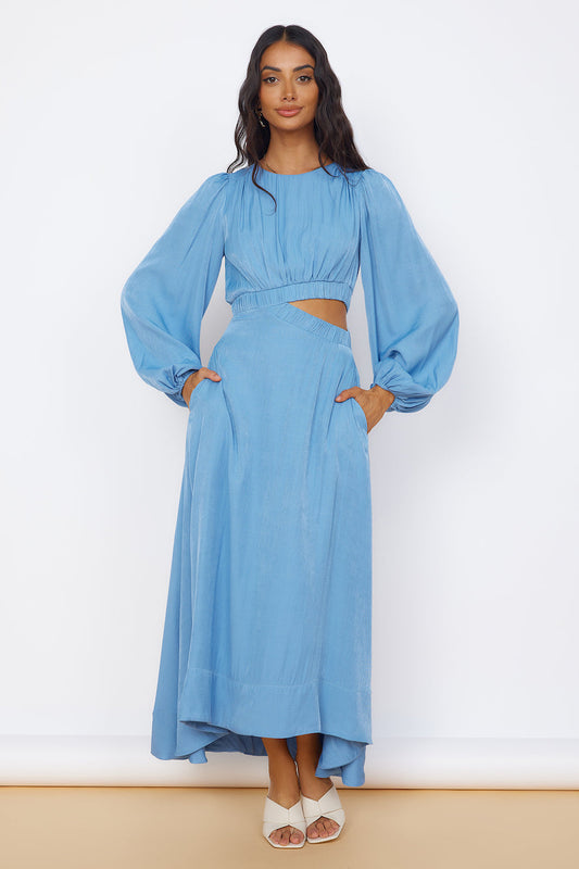 Up All Night Maxi Dress Blue