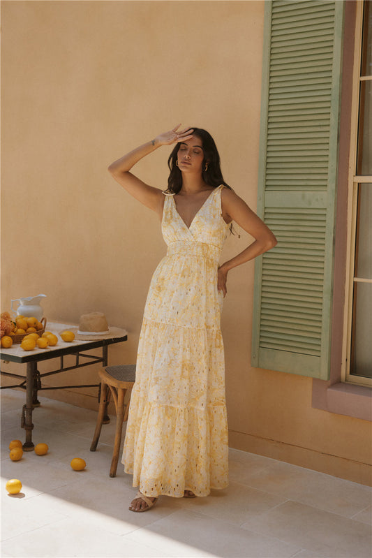Sunny Splendour Maxi Dress Yellow