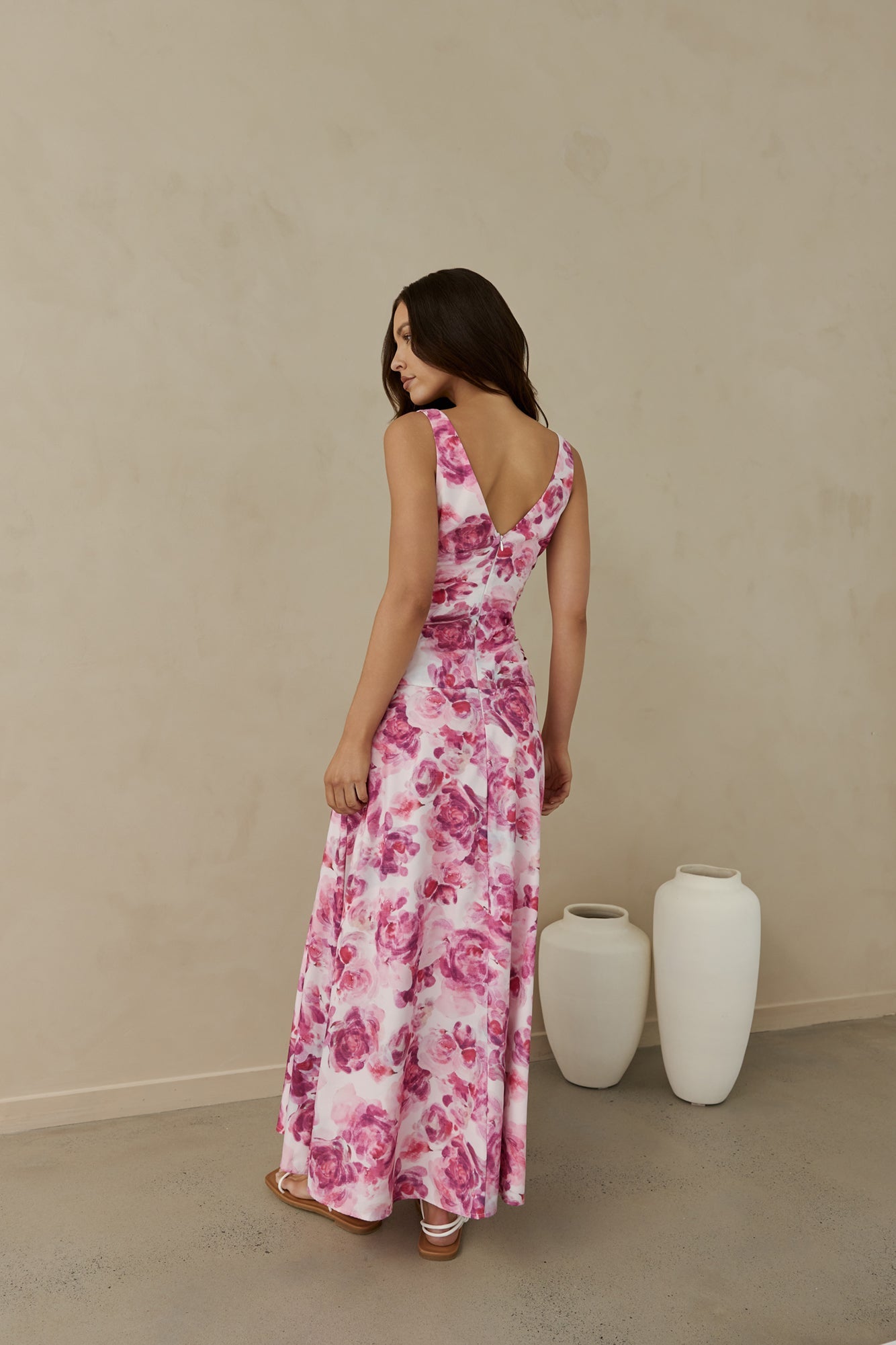 Sunset Palette Maxi Dress Pink