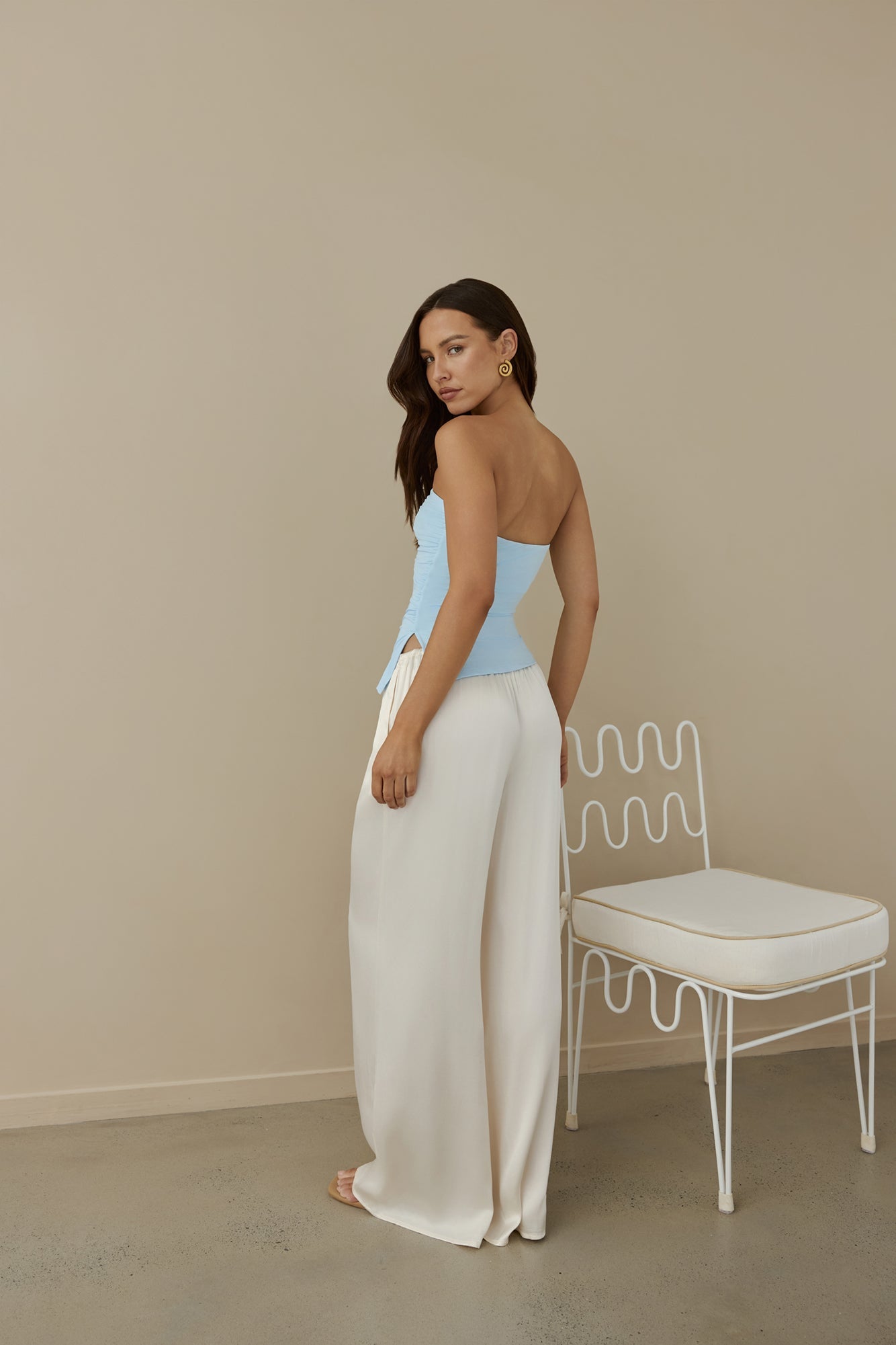 Luna Loves Strapless Top Blue
